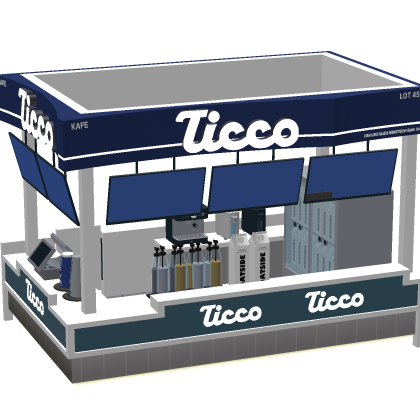 📦 Cafe Kiosk Ticco Coffee Shop Stand Counter Fo