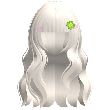 🍀꒰ cute lucky clover hime hair in plat blonde Roblox item