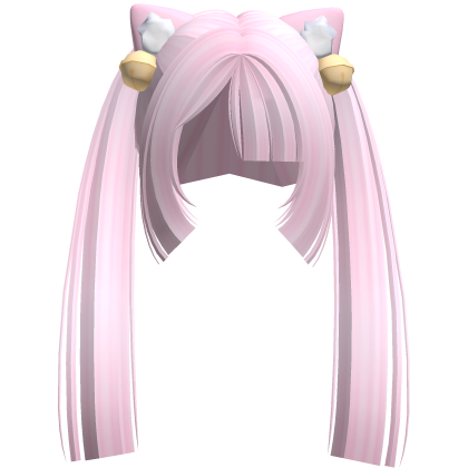 Kitty hime pigtails Pink Roblox item