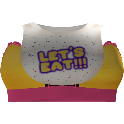 ♡ | animatronic LETS EAT yellow chicken cute top