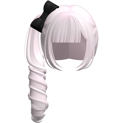 cute doll swirly side ponytail pink