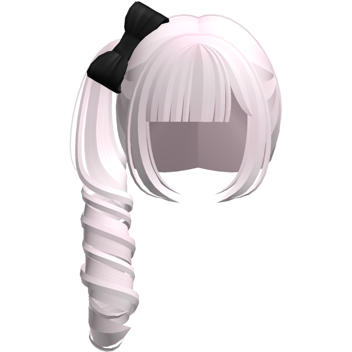cute doll swirly side ponytail pink