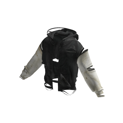 Black Distressed Varsity Jacket [PBR]