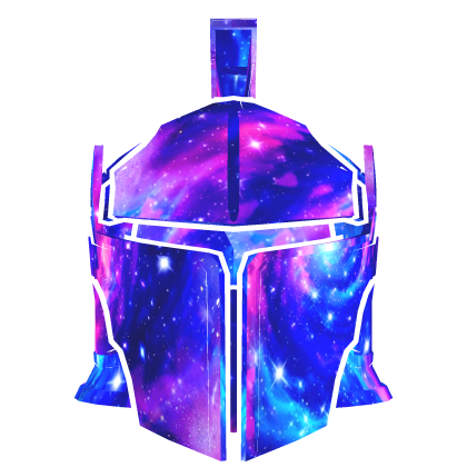 Galaxy Cartoony Knight Helmet (for classic faces) Roblox item