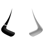 Sharp Demon Horns (Black and White)