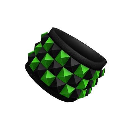Right Scene Studded Bracelets (Neon Green & Black)