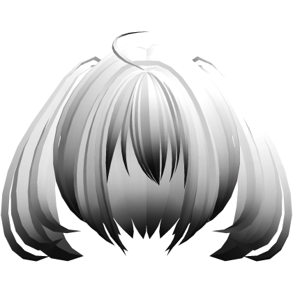 2000s moe short fluffy side ponytails white black