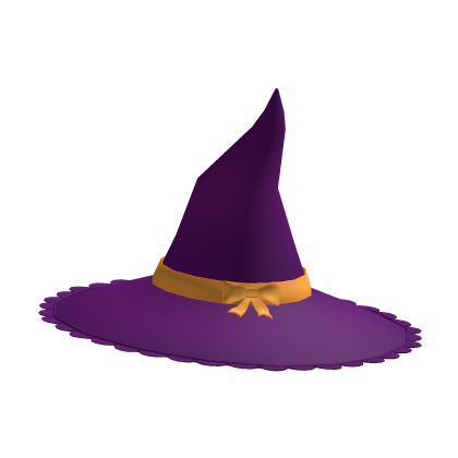 ♡ cute purple and yellow ember witch hat mm2