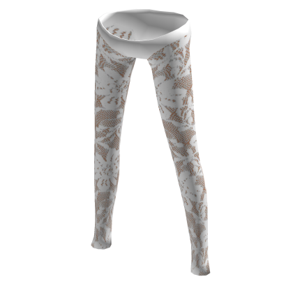 Emo Goth White Tights thumbnail