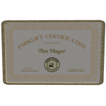 Official Forklift Certified Plaque