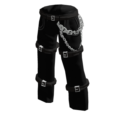 Black chain pants