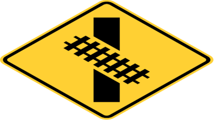 Skewed Crossing Left Sign Roblox decal