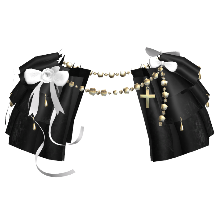 Black Victorian White Lace Ribbon Dress 3.0