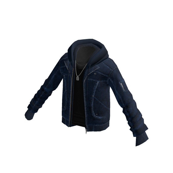 Sherpa Lined Hooded Jacket (Blue)