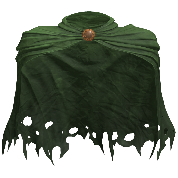 Worn Distressed Green Paladin Cloak