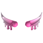 Melting Drip Pastel Pink Bull Horns