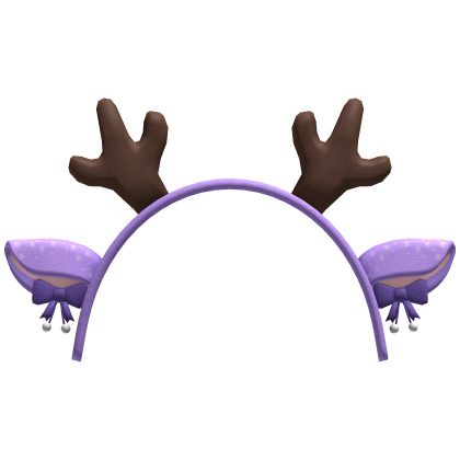 purple christmas deer antlers headband