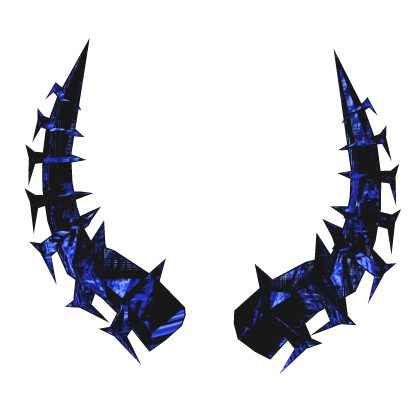 [ANIMATED] Blue Glitch Spiked Horns