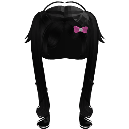 [Cabelo fofo kawaii Black] Roblox item