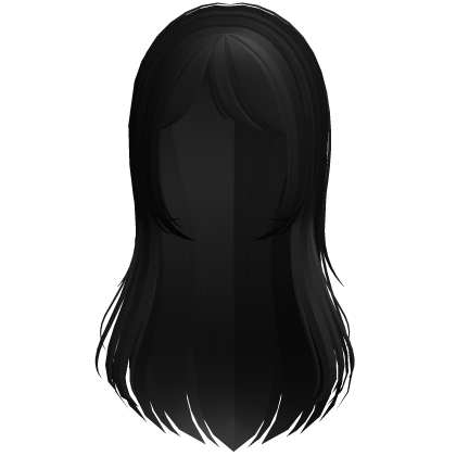 FREE cute girly full long nerdy haircut in black thumbnail
