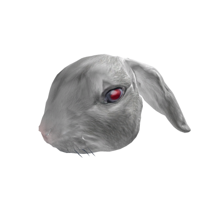 White Bunny Full Mask with Albino Red Eyes