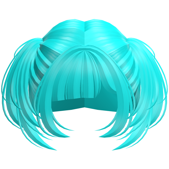 Cute Short Small Kawaii Side Pigtails (Turquoise)