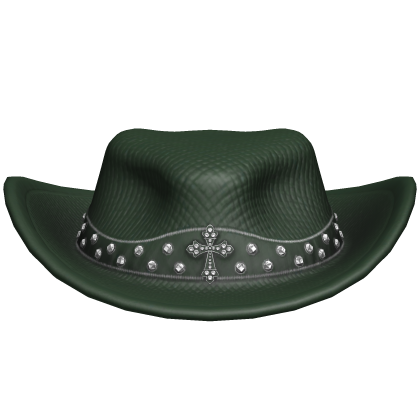 Green Cross Studded Cowboy Hat Roblox item