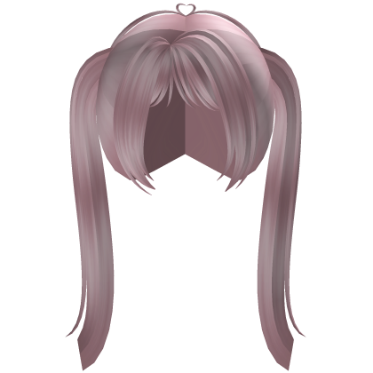 ♡ pigtails pastel pink straight tall cute