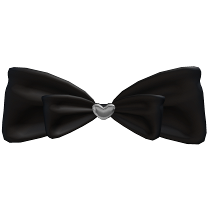 Black Ribbon Top Ponytail Bow Roblox item