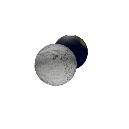 Rotating moon and earth (free)
