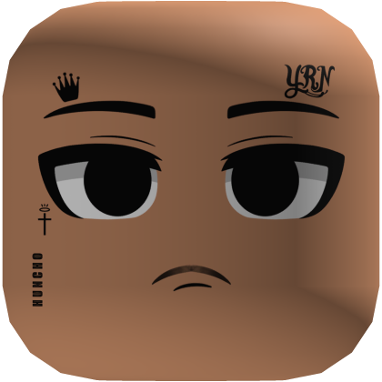 Rapper's Resting Face W/ Tattoos & Mustache Roblox item