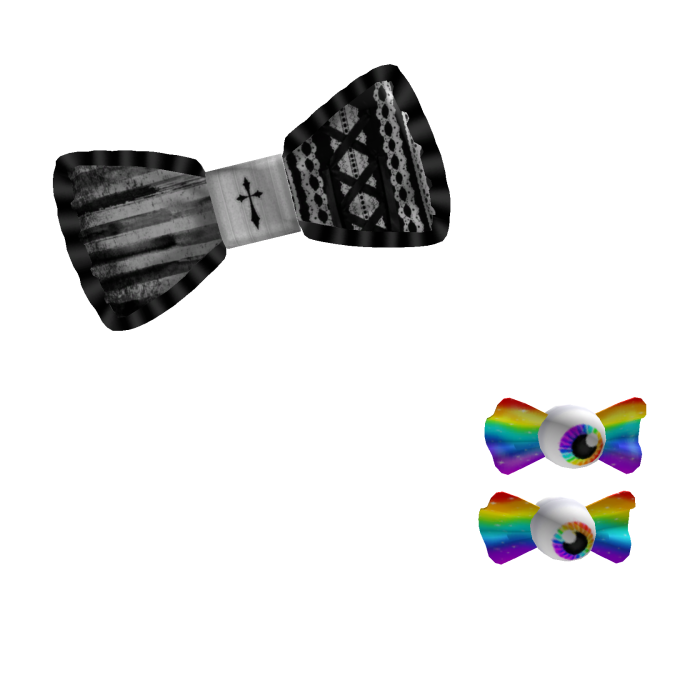dualcora rainbow split kei emo decora double bow