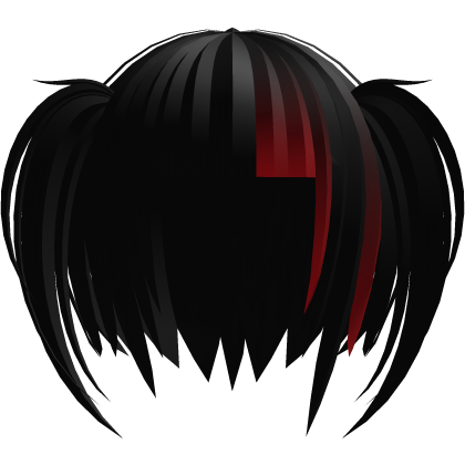 🕸️๋. ⭑ Mourning Gothic Pigtails || Red Black