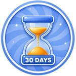 30 Days Roblox badge thumbnail