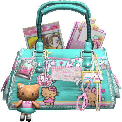Teal Gyaru Manga School Bag Mcbling 2000s