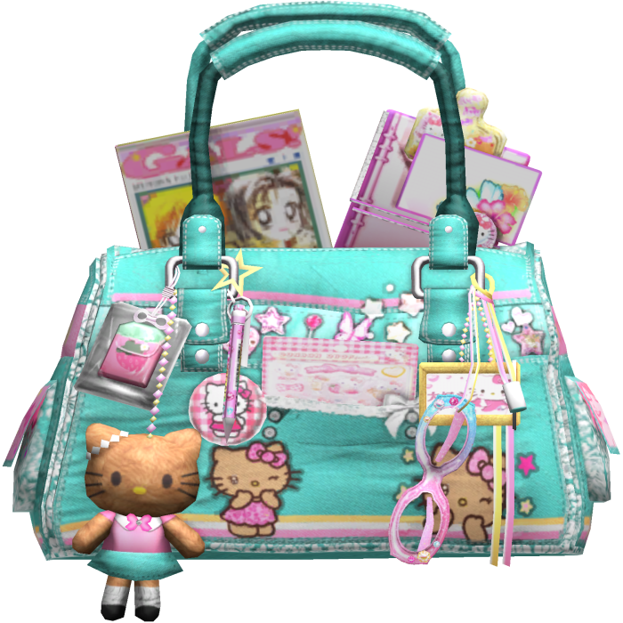 Teal Gyaru Manga School Bag Mcbling 2000s