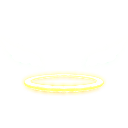 Neon Winged Angel Halo (Glowing Emissive)