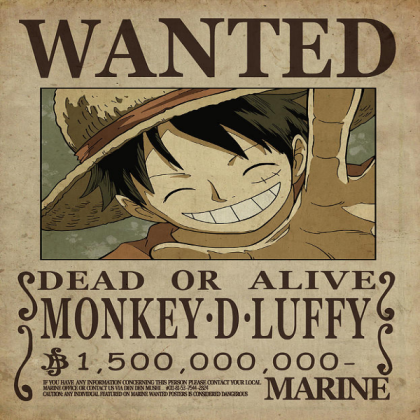 Luffy wanted poster (One piece) Roblox decal