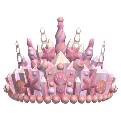 Crystal Mermaid Tiara in Pink Coral