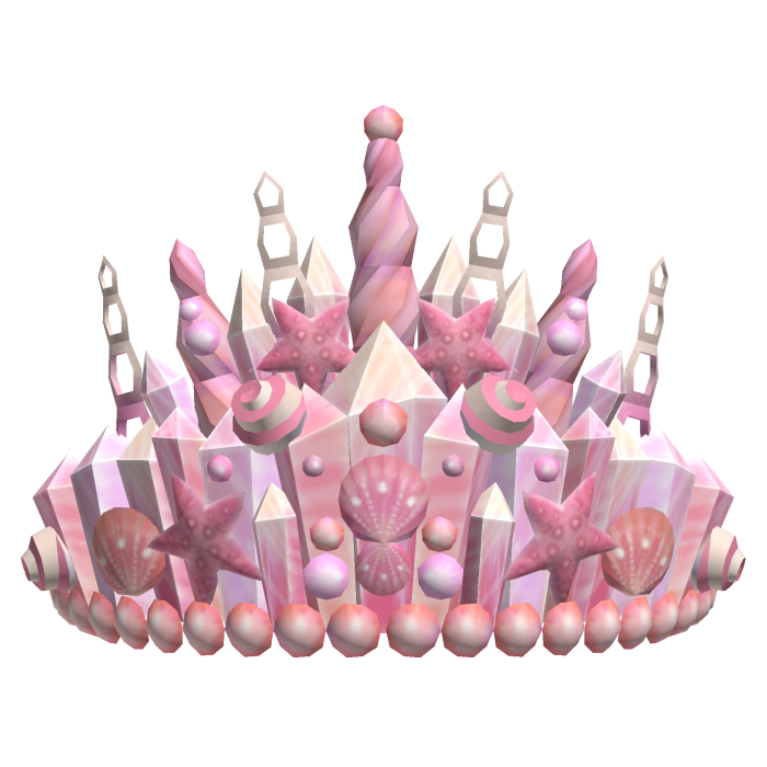 Crystal Mermaid Tiara in Pink Coral