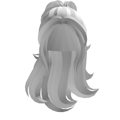 Cute Swirly Ponytail hair girl ( White ) Roblox item