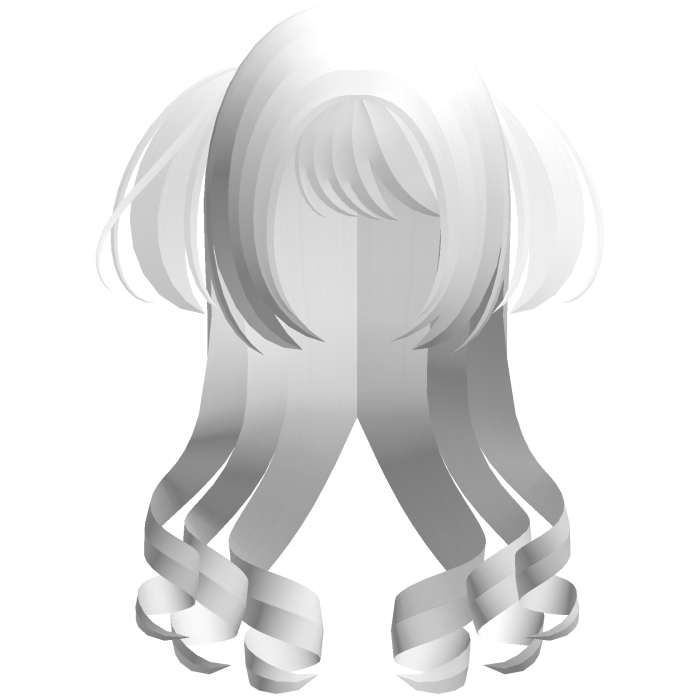 white long swirly ends w mini pigtails