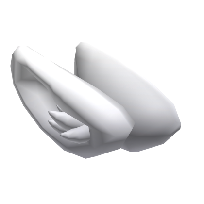 shark tail with bag shark ear (white)