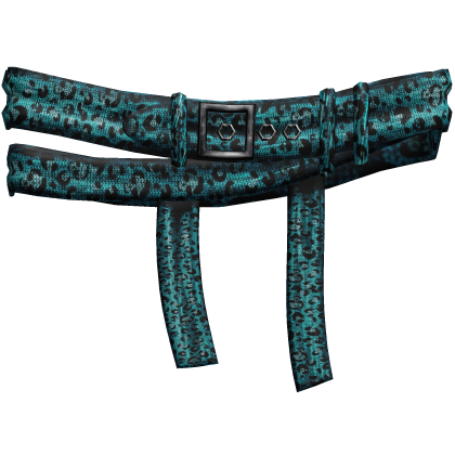 Cyan Leopard Vkei Emo Double Belt 6.