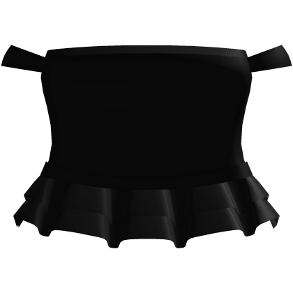 ♡ ꒰ strap ruffle dress in black thumbnail