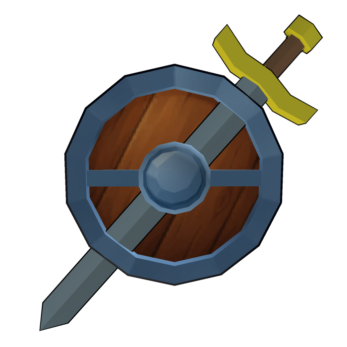 Cartoon Medieval Sword & Shield