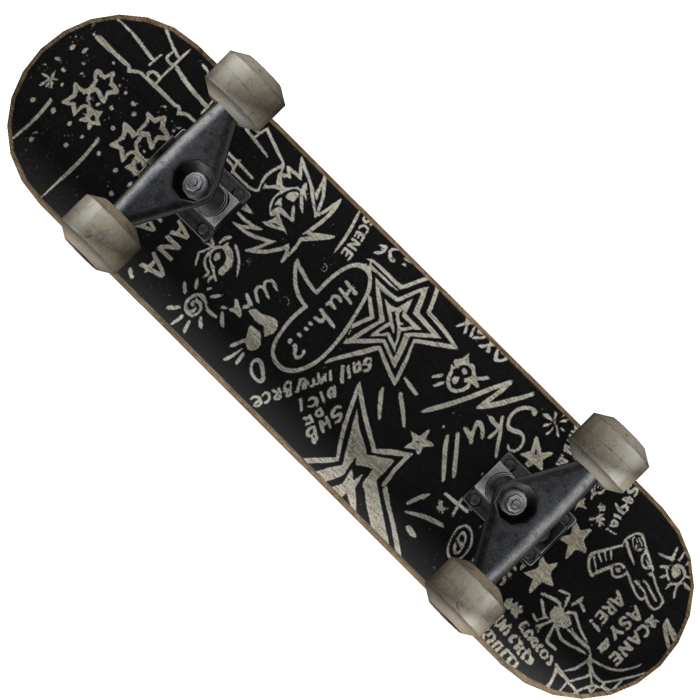 Black Graffiti Skateboard