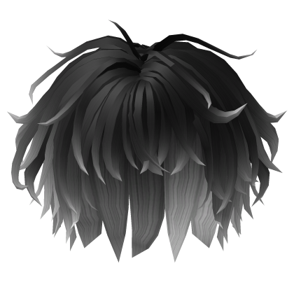 Fluffy Messy Soft Hair - Black to White Roblox item