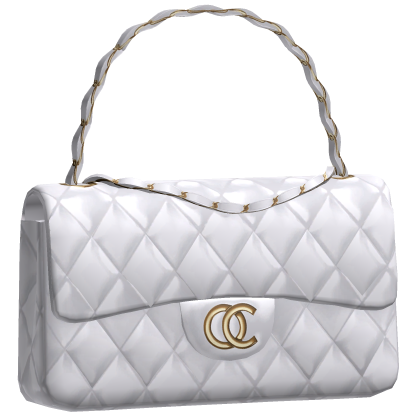 Uptown Quilted Handbag (White, Gold) thumbnail