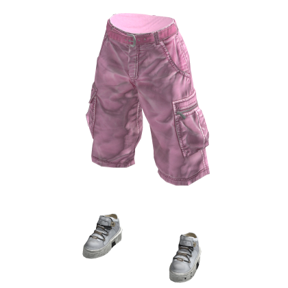 BB Pink Urban Summer Cargo Shorts
